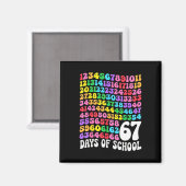 67th Day Of School Teacher 67 Days Math Numbers  マグネット (正面/裏面)