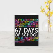 67th Day Of School Teacher Kids 67 Math Numbers 10 カード (黄色い花)