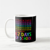 67th Day Of School Teacher Kids 67 Math Numbers 10 コーヒーマグカップ (左)