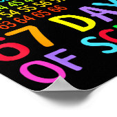 67th Day Of School Teacher Kids 67 Math Numbers 10 ポスター (角)