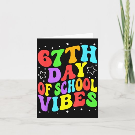 67th Day Of School Vibes  カード (正面)