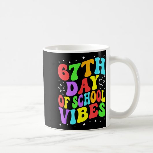 67th Day Of School Vibes コーヒーマグカップ (右)