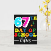 67th Day Of School Vibes 100 Days Of School Teache カード (黄色い花)