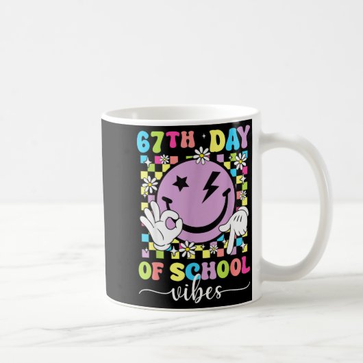 67th Day Of School Vibes Funny Six Seven 67 Meme S コーヒーマグカップ (右)