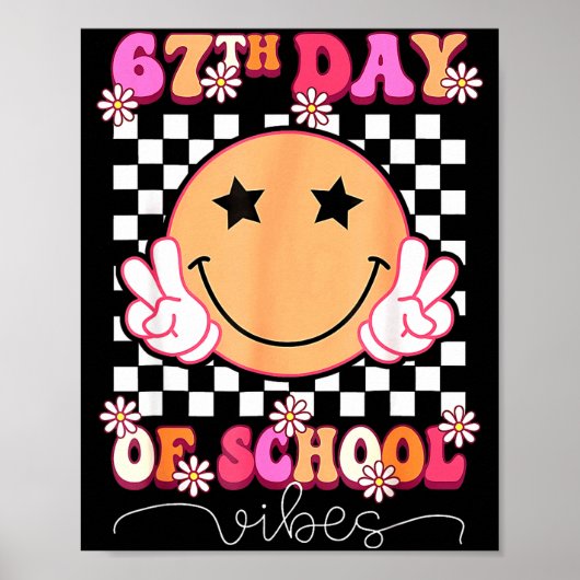 67th Day Of School Vibes Funny Six Seven 67 Meme S ポスター (正面)