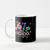 67th Day Of School Vibes Funny Six Seven 67 Studen コーヒーマグカップ (左)