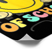 67th Day Of School Vibes Groovy Smile Face 67 Six ポスター (角)