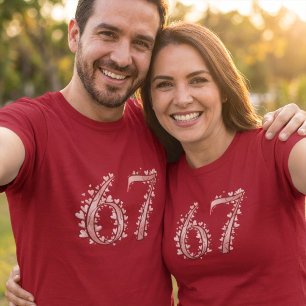 67th Romantic Heart Number バレンタイン Tシャツ