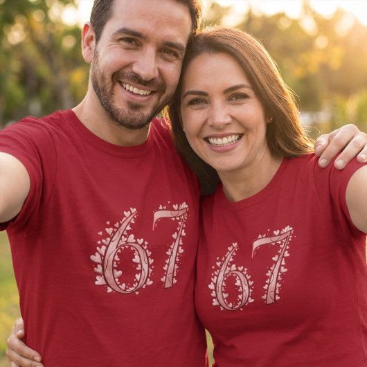 67th Romantic Heart Number バレンタイン Tシャツ