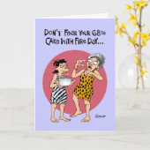 68おもしろい誕生日 カード (黄色い花)