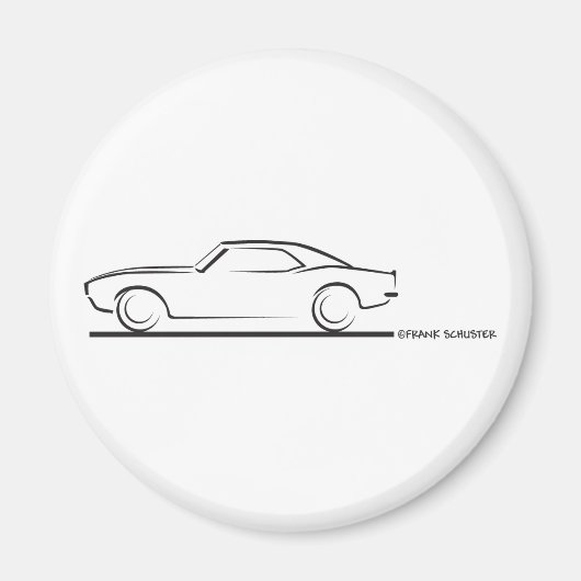 68カマロ懸命トップBLK マグネット (正面)