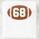 68サッカーステッカー 楕円形シール (バッグ)