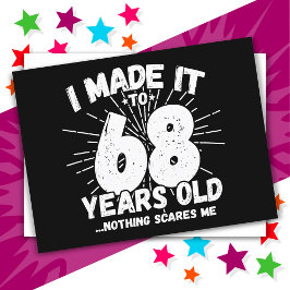 68歳の皮肉なミーム 面白い68歳の誕生日 ポストカード