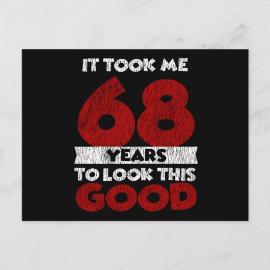 68歳の誕生日おもしろギフト ポストカード (正面)
