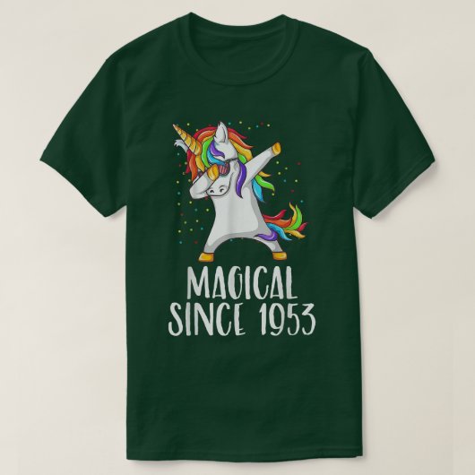 68歳の誕生日、ユニコーンダブ、1953年T-S以来の魔法 Tシャツ (デザイン正面)
