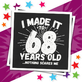 68歳皮肉ミームおもしろい68誕生日 スタンダードカクテルナプキン