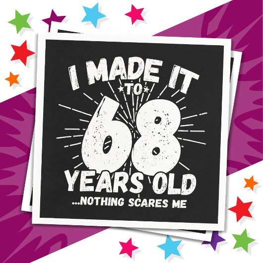 68歳皮肉ミームおもしろい68誕生日 スタンダードカクテルナプキン