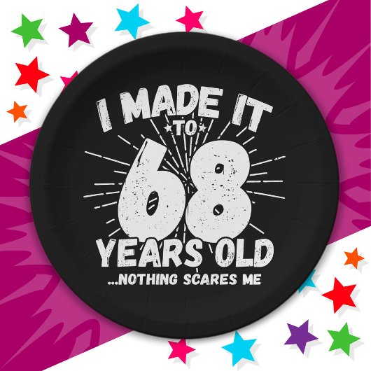 68歳皮肉ミームおもしろい68誕生日 ペーパープレート