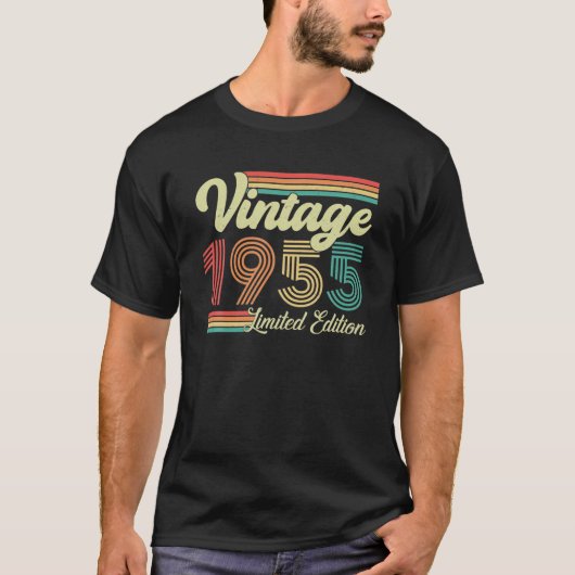 68歳1955年生まれ1955年68日 Tシャツ (正面)