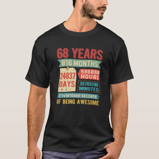 68歳68誕生日装飾店 Tシャツ (正面)