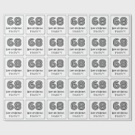 68番目の誕生日:インスパイアアールデコスタイル「68」 +名前 ラッピングペーパー