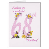 68誕生日の花飾数 (正面)