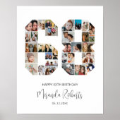 68誕生日番号68カスタムフォトコラージュ ポスター (正面)