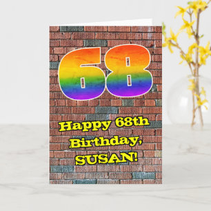 68誕生日:おもしろいグラフィティインスパイア – レボイン68 カード