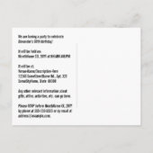 68誕生日-おもしろい花火、レインボールック"68" ポストカード (裏面)