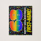 68誕生日:おもしろい、カラフル星野パターン ジグソーパズル (縦)