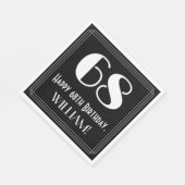 68誕生日～アールデコインスパイアルック"68"，名前 スタンダードランチョンナプキン (角)