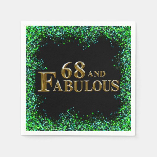 68誕生日 スタンダードカクテルナプキン (正面)