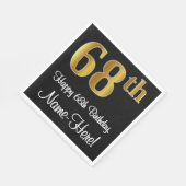 68誕生日~ラグジュアリーエレガントなフェイク金ゴールドルック# スタンダードランチョンナプキン (角)