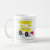 686人のモンスターのスクールバスの漫画 コーヒーマグカップ (左)