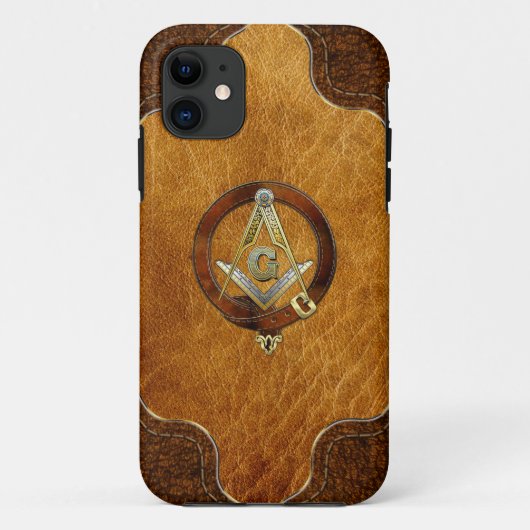[68]マスター・メイソン第3度[レザーリース] Case-Mate iPhoneケース (裏面)