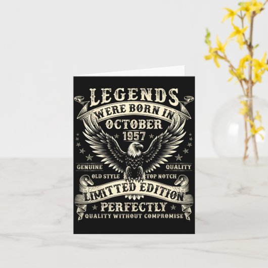 68 Year Old Bday For Men 68th Birthday October 195 カード (黄色い花)