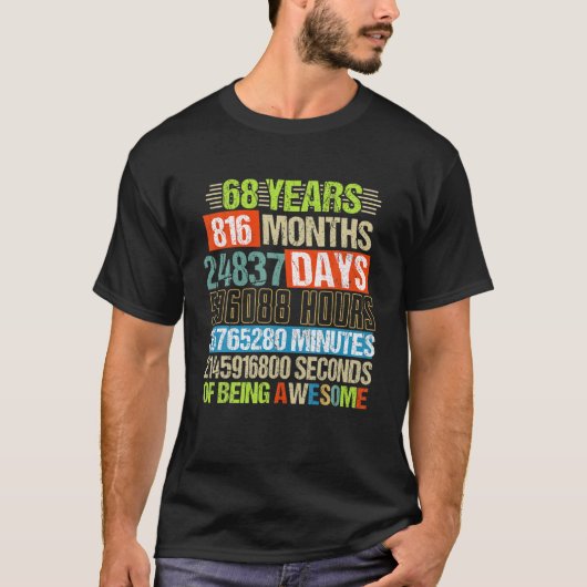68 Years 816 Months Of Being Awesome 68Th Birthday Tシャツ (正面)