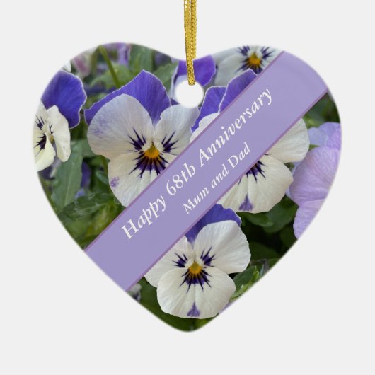 68thアニバーサリー編集可能 セラミックオーナメント (正面)