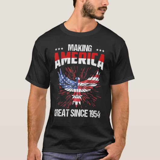 68th Birthday Making America Great Since 1954 1 Tシャツ (正面)