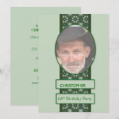 68th Birthday Partyへの招待写真と 招待状 (正面/裏面)