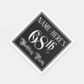 68th Birthday Party – スクリプファンシート+名前をカスタムする スタンダードランチョンナプキン (角)