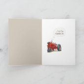 68th Birthday Watercolor Rooster In a Barn カード (内部)