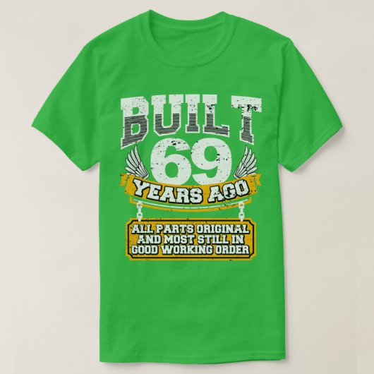 69おもしろい期誕生日シャツヴィンテージ69年 Tシャツ (デザイン正面)