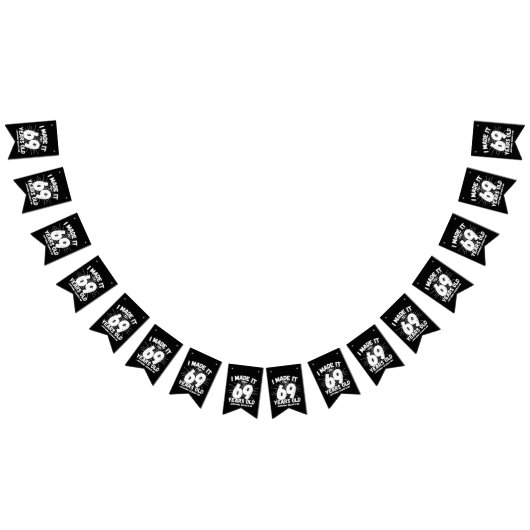 69おもしろい誕生日引用文皮肉69歳 バンティングフラッグ (全)