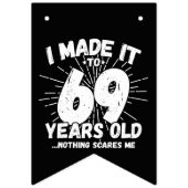 69おもしろい誕生日引用文皮肉69歳 バンティングフラッグ (第2の旗)