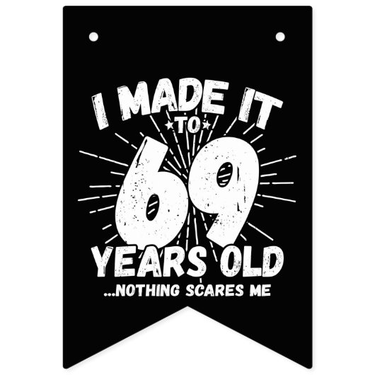69おもしろい誕生日引用文皮肉69歳 バンティングフラッグ (第2の旗)