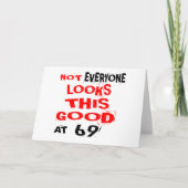 69の誕生日設計で誰もが良く見えるわけではない カード (正面)