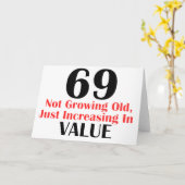 69カッコいい年前の誕生日デザイン カード (黄色い花)