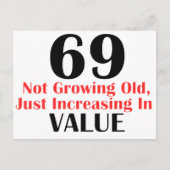 69クール歳の誕生日デザイン ポストカード (正面)