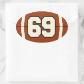 69サッカーステッカー 楕円形シール (バッグ)
